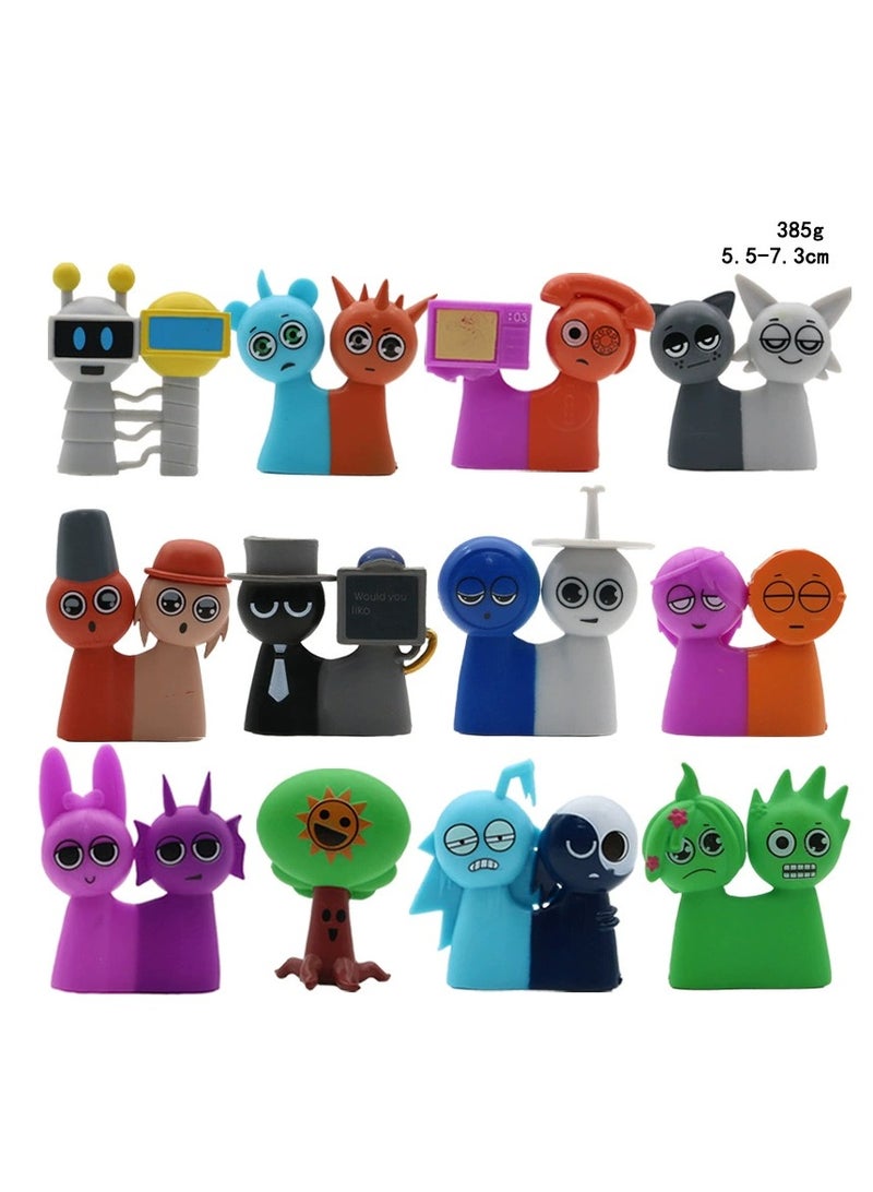 Y&D 12 Piece Sprunki  Figures The Sprunki  Action Figure Toys For Fans Sprunki Series Figures Model Birthday Cake Toppers - Image 1