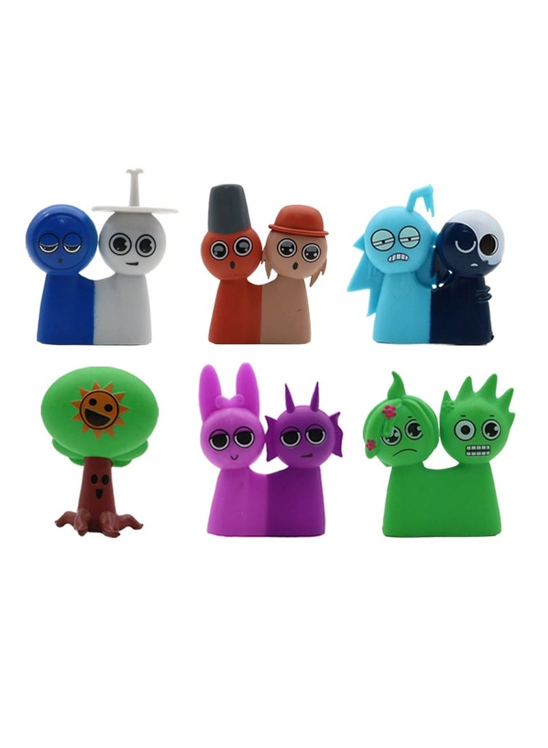 Y&D 12 Piece Sprunki  Figures The Sprunki  Action Figure Toys For Fans Sprunki Series Figures Model Birthday Cake Toppers - Image 2