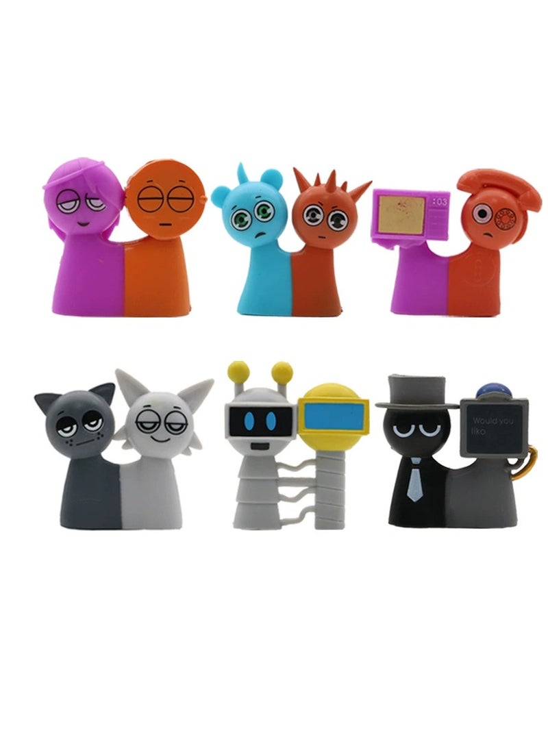 Y&D 12 Piece Sprunki  Figures The Sprunki  Action Figure Toys For Fans Sprunki Series Figures Model Birthday Cake Toppers - Image 3
