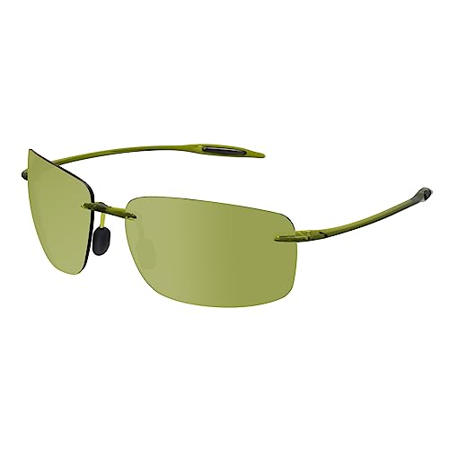 JULI Eyewear JULI Sports Polarized Sunglasses for Men Women Tr90 Rimless Frame for Running Fishing Golf Surf DrivingGreen - Image 1