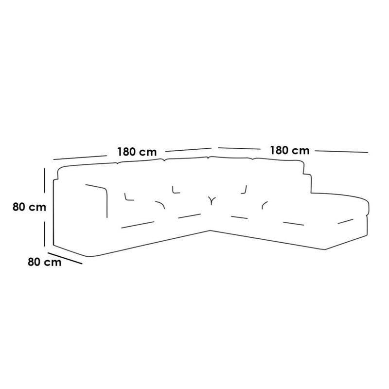 Betak Thai MDF and velvet corner sofa - red - Image 2