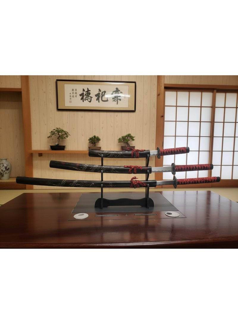 جودة عالية، مصنوع من الفولاذ الكربوني، أنمي، نسخة طبق الأصل من سيف الساموراي 1:1، دعامة ممتازة قابلة للتجميع للعرض الجمالي والتنكر، النصل غير حاد - Image 1