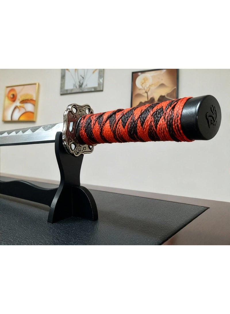 جودة عالية، مصنوع من الفولاذ الكربوني، أنمي، نسخة طبق الأصل من سيف الساموراي 1:1، دعامة ممتازة قابلة للتجميع للعرض الجمالي والتنكر، النصل غير حاد - Image 5