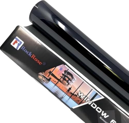 RockRose Charcoal 2PLY Premium Carbon 35 VLT Car Tint 24 in x 15FT Professional Window Tint Heat UV and IRR Block Tint for Cars or Building Adhesive Film Easy Shrink Plotter Friendly