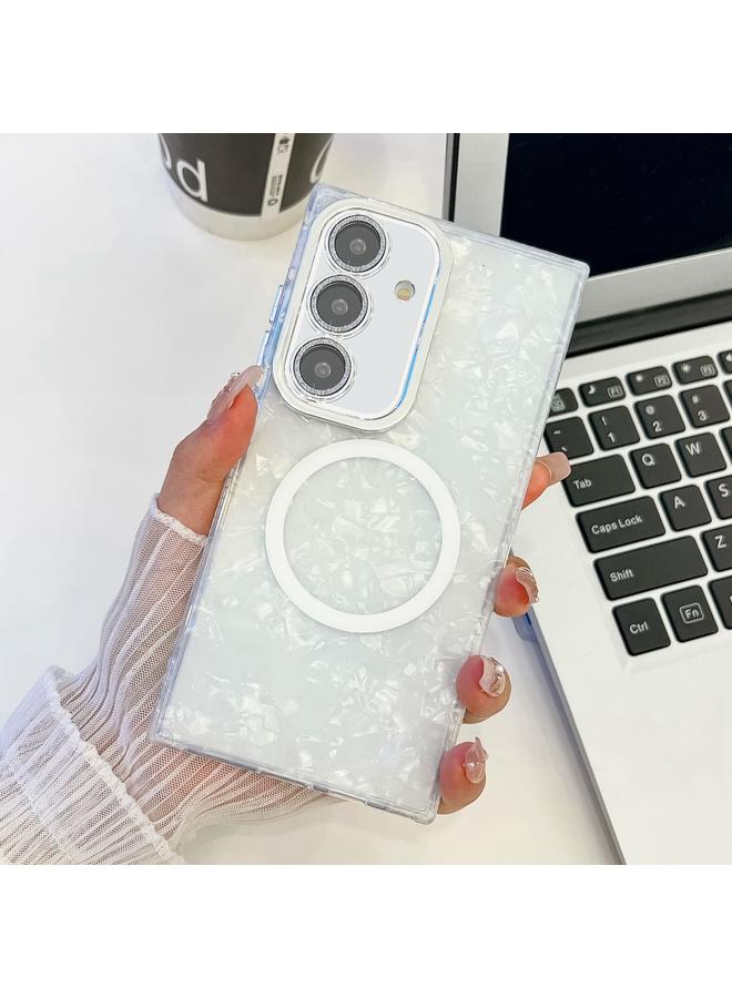 اس-توب جراب لهاتف Samsung Galaxy S24 FE 5G، جراب هاتف MagSafe TPU مطلي بطبقة خارجية مع غشاء عدسة لامع - Image 1