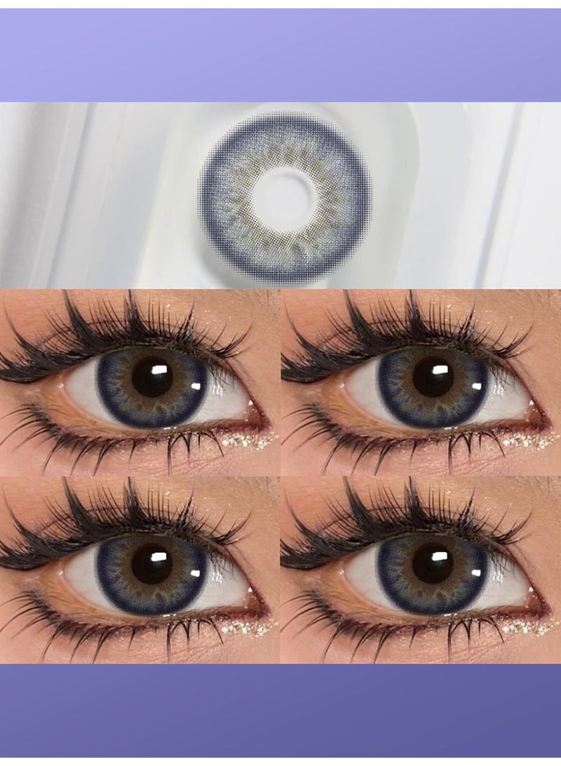 UYAAI Natural Brown Lenses Yearly Colored Contact Lenses, Unisex Cosmetic Contact Lenses, Natural Fashion Lenses, 42% Water - Image 1