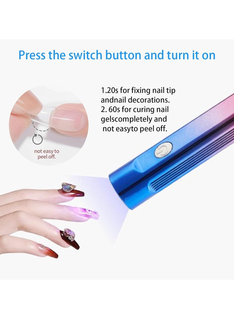Handheld One-line Nail Lamp with Electric Storage Gel Polished Nail Mini Handheld Nail Dryer LED Display Three-speed Adjustment Mini Rechargeable UV Nail Lamp Perfect Gift for Girls - Image 3