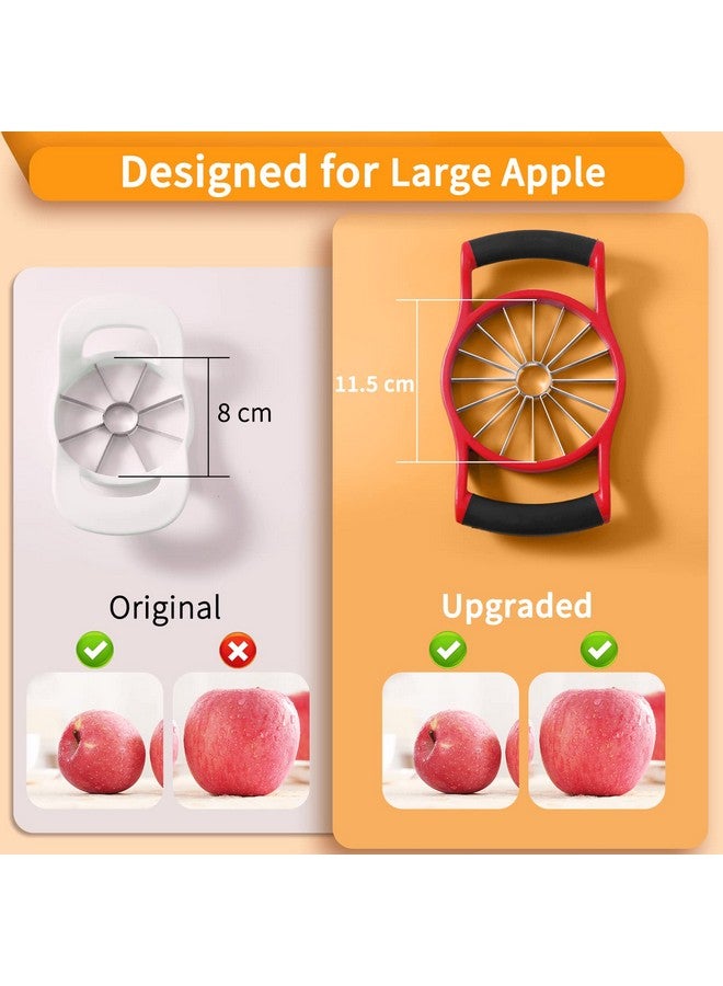 Newness Apple Cutter Slicer, [Upgraded] Cut Apples All The Way Through, [Large Size] 16 Slices HEAVY DUTY Apple and Pear Corer Divider with Base, Stainless Steel Kitchen Tools Fruits Peeler, Wedger… - Image 3