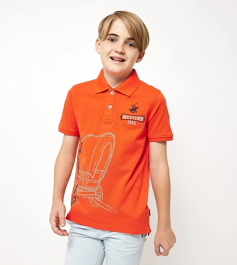 Logo Embroidered Short Sleeves Polo T-Shirt