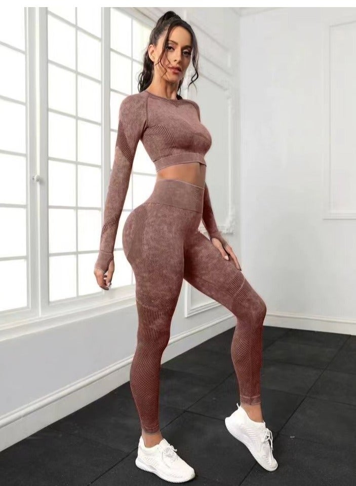 Women's Yoga & Workout Set - Stylish Activewear, Premium Nylon Fabric for Comfort, Stretch & Perfect Fit for Yoga, Gym & Sports Activities 