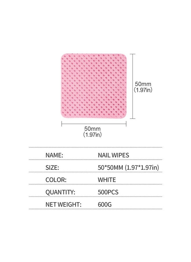 Bluerise - Lint Free Nail Wipes Pink 2500Pcs Nail Polish Remover Pads Soft Absorbable Eyelash Extension Glue Cleaning Wipes - Image 1