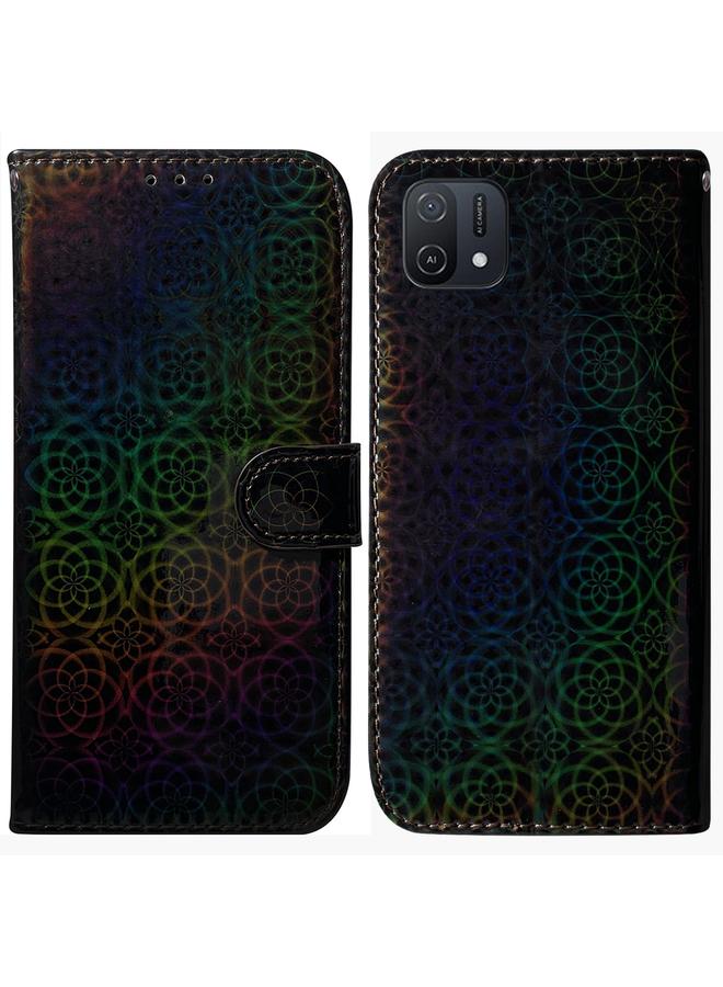 اس-توب جراب هاتف OPPO A16K مصنوع من الجلد الملون مع مشبك مغناطيسي - Image 1