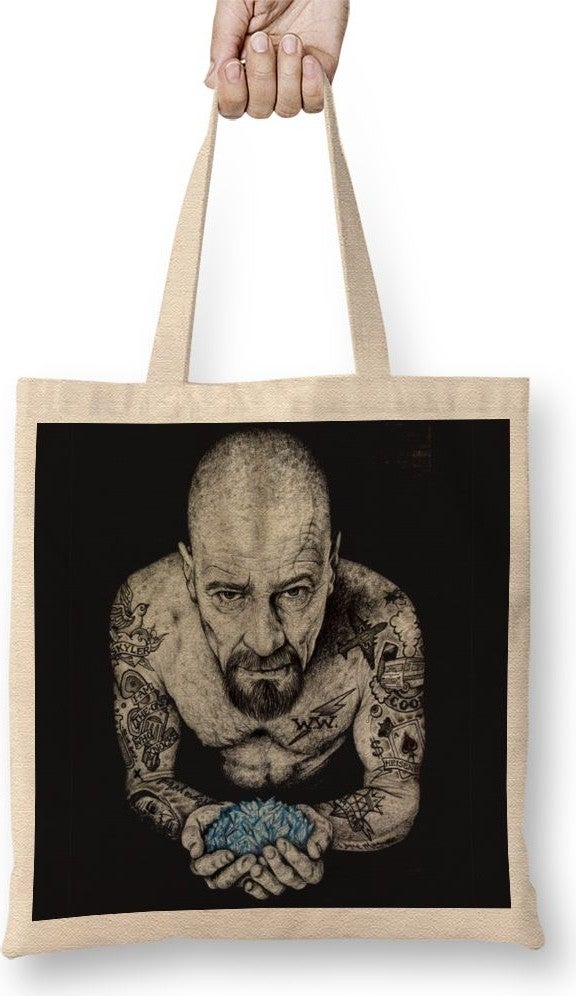 Baskı Dükkanı Print Shop Heinsenberg Tattoo Tote Bag Long Handle