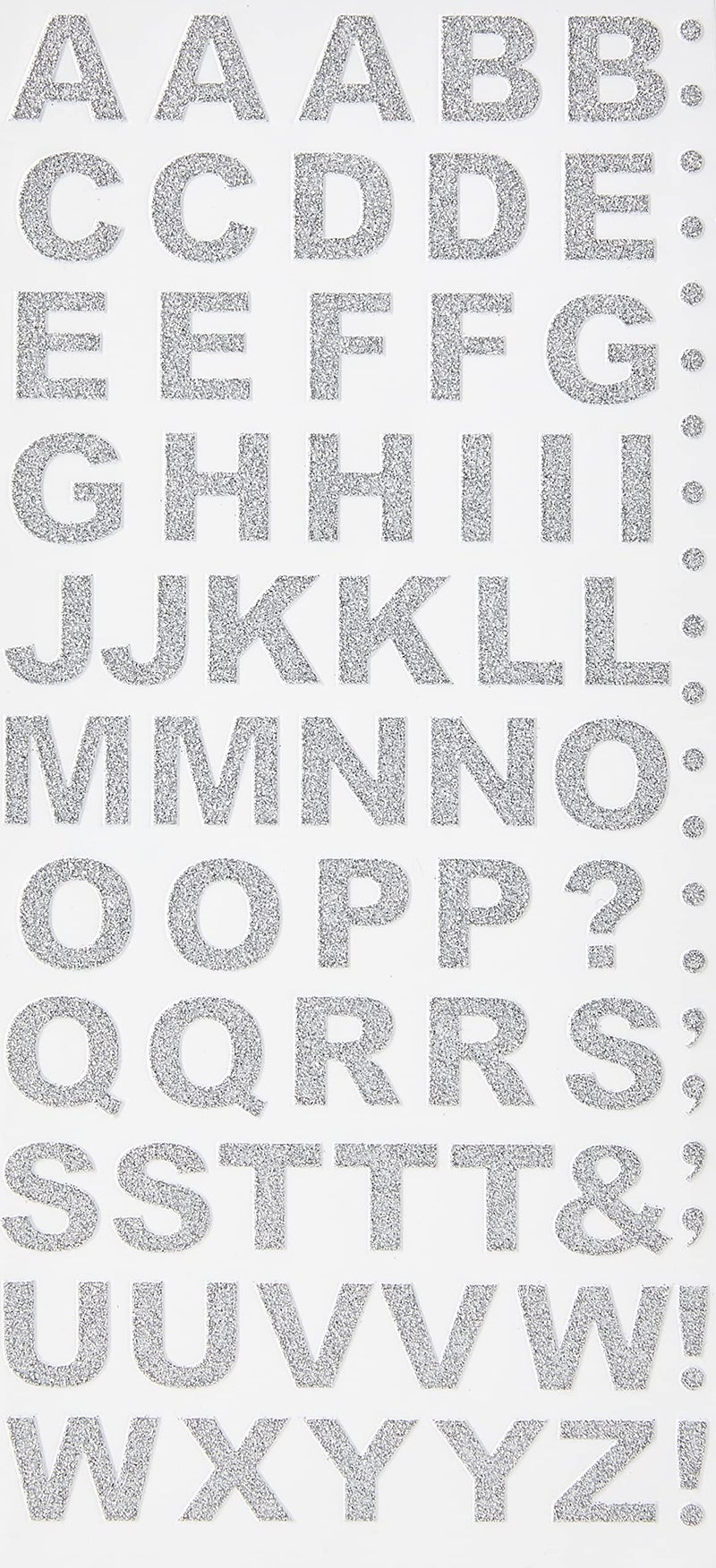 Eleganza Alphabet Set Synthetic Material Silver 165 x 76 x 02 cm