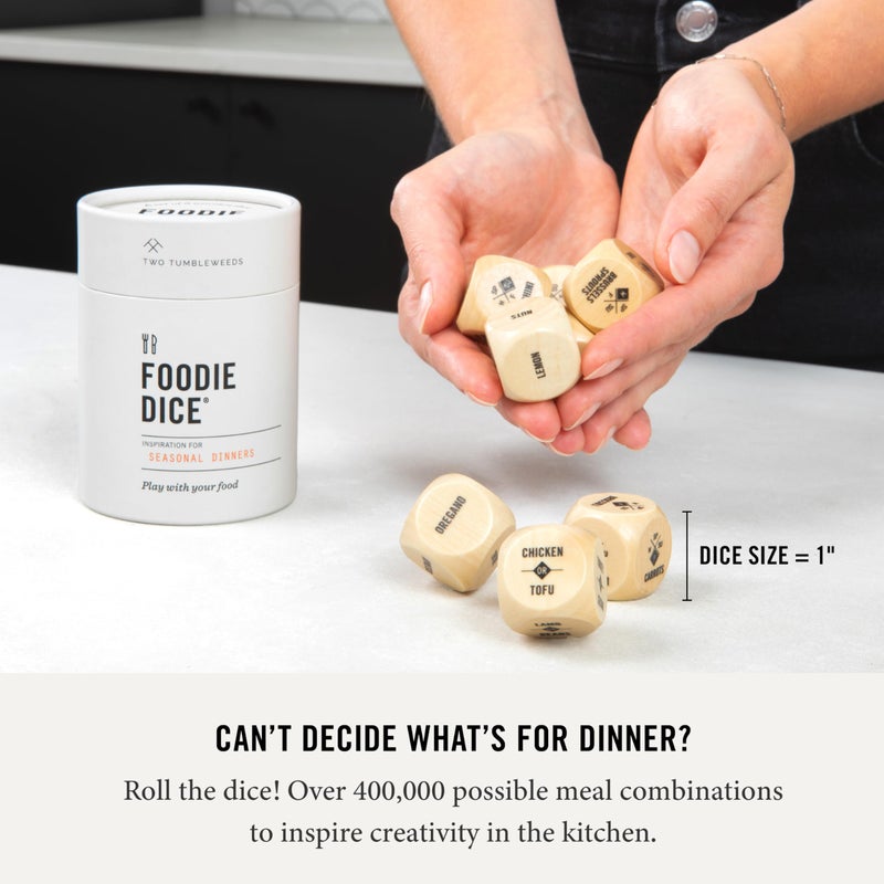 Two Tumbleweeds Foodie Dice - Set of 9 Dice to Inspire Creative, Seasonal Meals with Take Out Die - Unique Cooking Gift - Image 4
