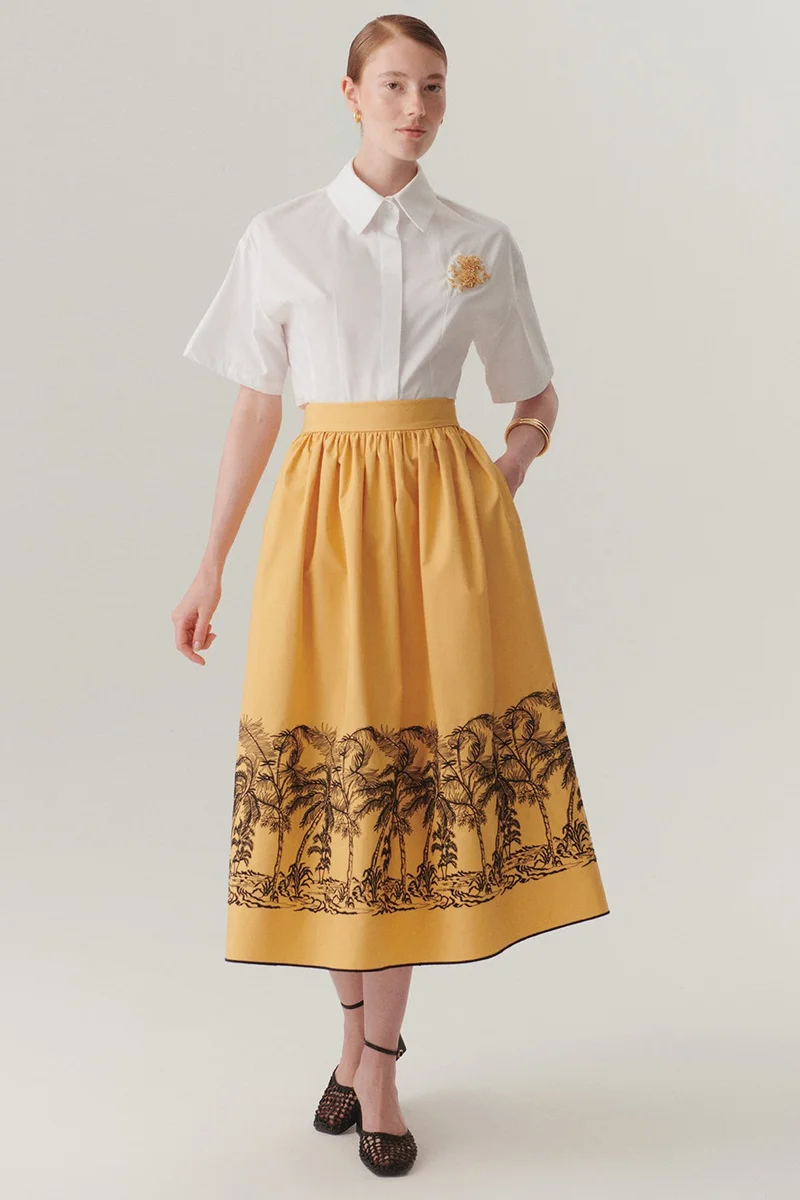 اكسيكيوز قميص أبيض عادي من القطن مزين بالخرز