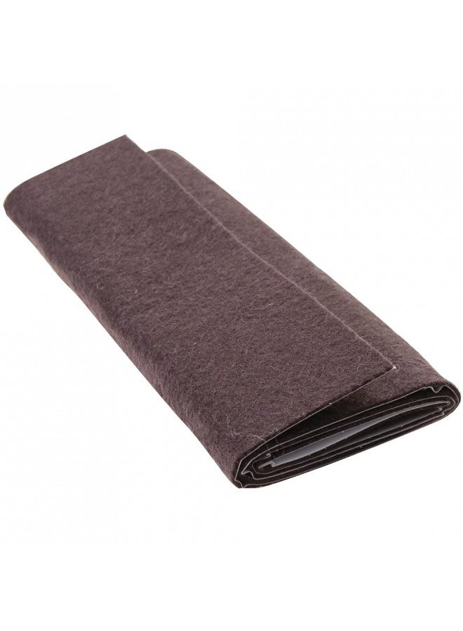 SoftTouch Self-Stick Furniture Felt Sheet for Hard Surfaces to Cut into Any Shape (1 piece) - Walnut Brown, 6" x 18" Sheet - Image 1