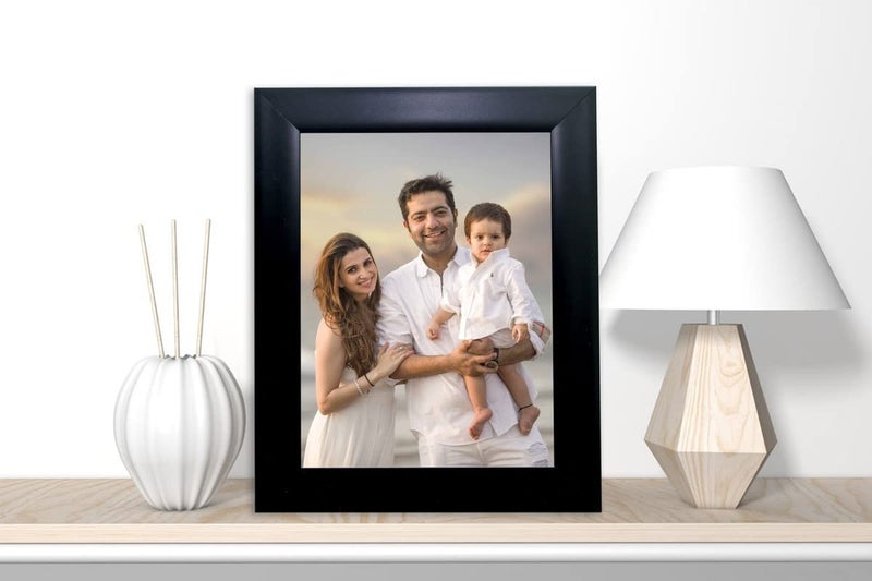 EArt EArt Synthetic Wood Table Top Wall Hanging Photo Frame 10x14 Inch Plain Black  - Image 2