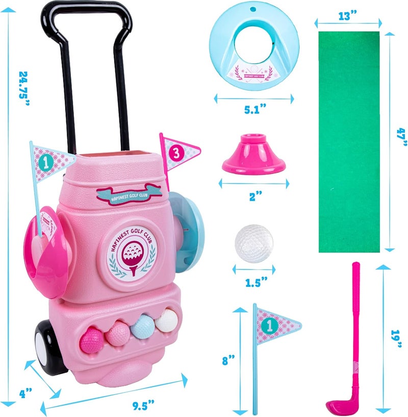 Hapinest Toddler Girl Golf Set, Pink - Image 2