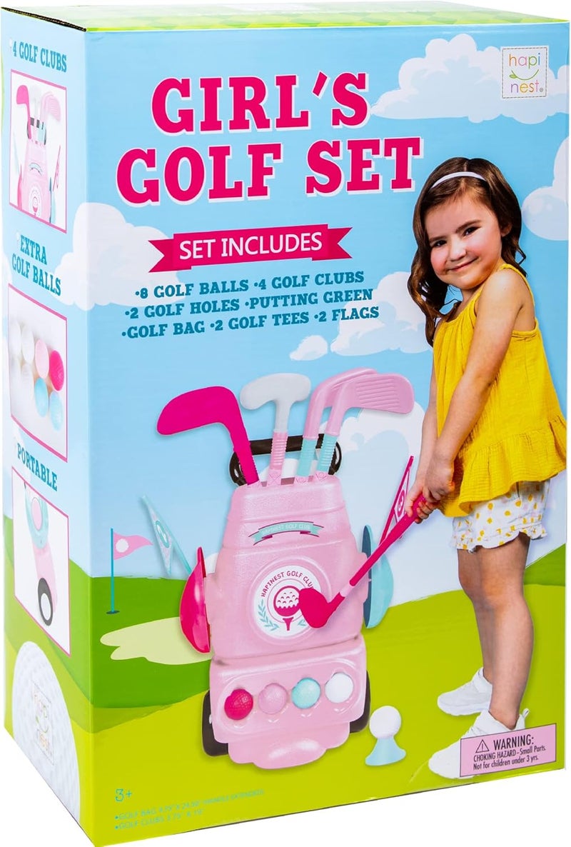Hapinest Toddler Girl Golf Set, Pink - Image 3