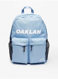 Oaklan by Shoexpress Logo Print Backpack with Adjustable Straps - 35x30x15 cm  - Image 1