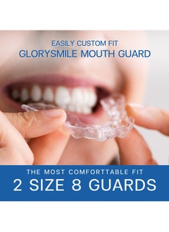 Glory Smile 8 Pcs 2 Sizes Mouth Guard for Clenching Teeth at Night Upgraded Mouth Guard for Teeth Grinding Moldable Mouth Guard Stops Bruxism and Teeth Grinding with Two Travel Cases Dental Night Guards  - Image 2