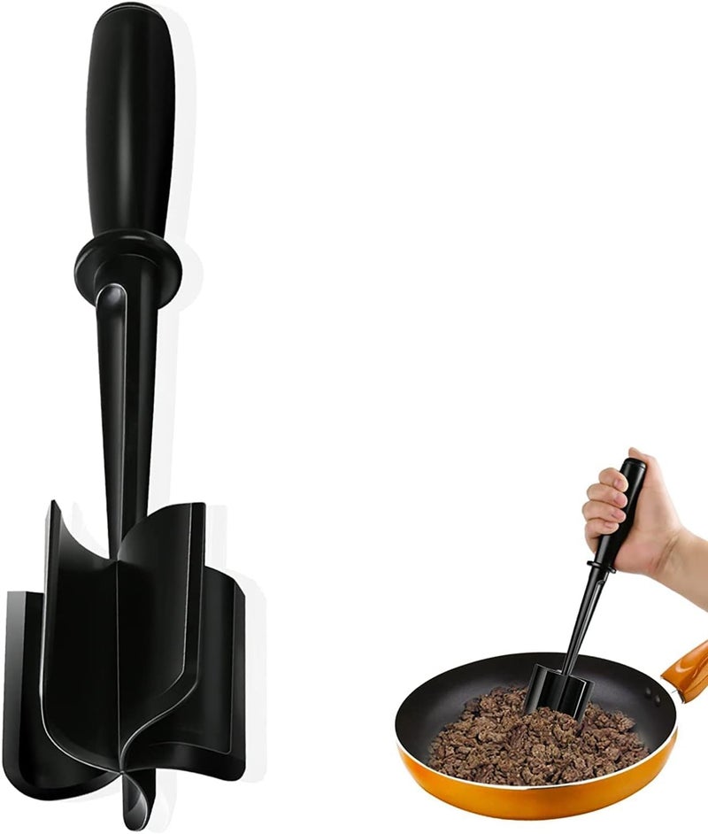 Jubilant Potato Masher, Meat Chopper-Professional Multifunctional Heat Resistant Nylon Ground Beef Smasher Kitchen Tools and Gadgets, Safe for Non-Stick Cookware - Image 1