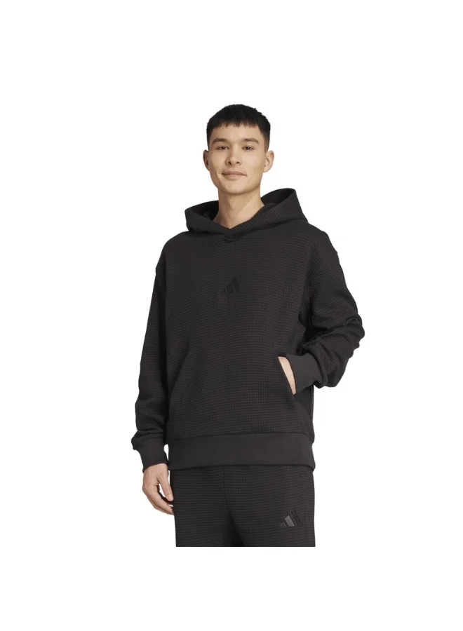 adidas Adidas M A Szn M Hd Black Hooded Sweat Sweatshirts For Men