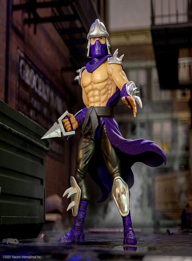 Super7 ULTIMATES! Teenage Mutant Ninja Turtles Shredder (Silver Armor) - 7" TMNT Action Figure with Accessories Classic Cartoon Collectibles - Image 2