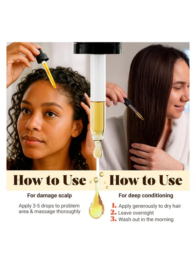 VITAL 100% Organic Batana Oil for Hair Growth - Strengthens Hair, Reduces Breakage, Enhances Shine - Raw and Pure, Non-Greasy - No Silicones, Sulfates, or Parabens - All Hair Types - 60ml - Image 4