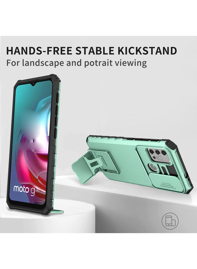 اس-توب جراب لهاتف Motorola Moto G30 / G10، جراب هاتف مجسم مزود بحامل منزلق وكاميرا - Image 4