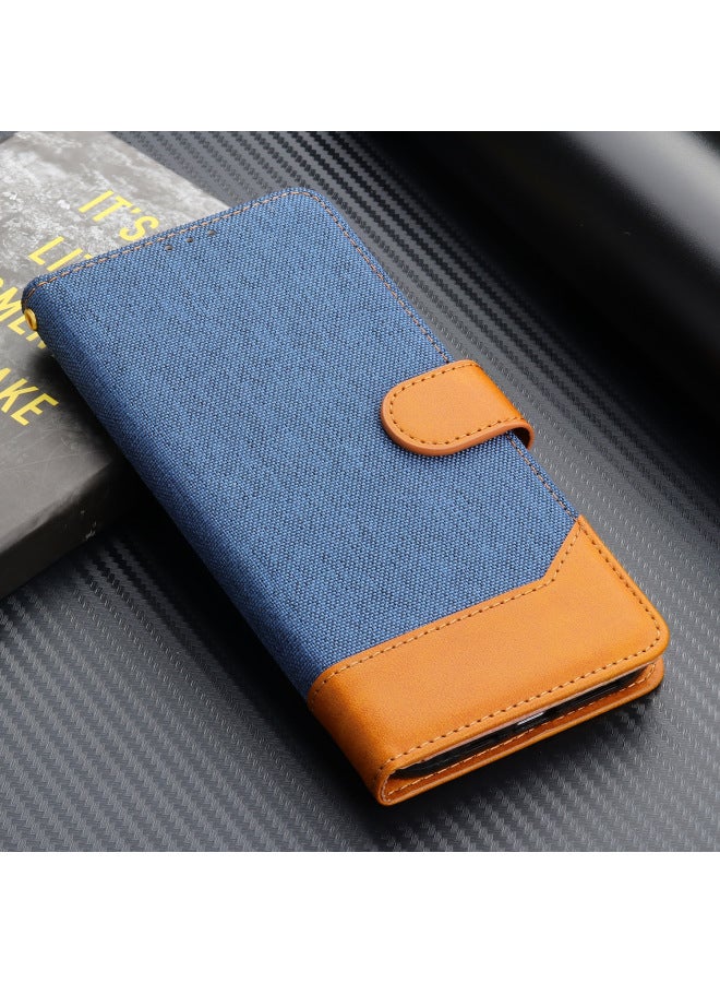 Applicable New For Samsung Mobile Phone Case Canvas Stitching Flip Card Wallet Drop-resistant Leather Case Multiple Models Available 