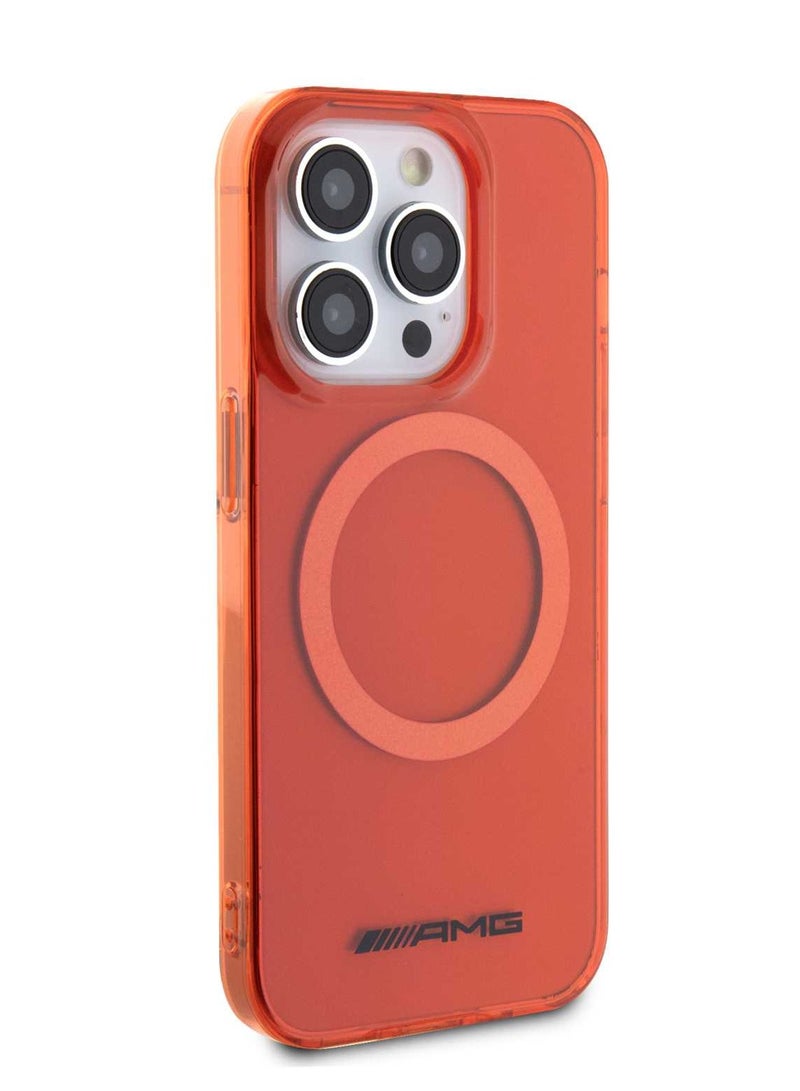 AMG Magsafe Transparent Case for iPhone 15 Pro -Orange - Image 5
