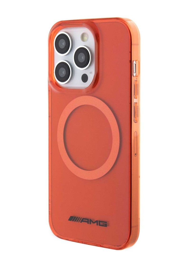 AMG Magsafe Transparent Case for iPhone 15 Pro -Orange - Image 2