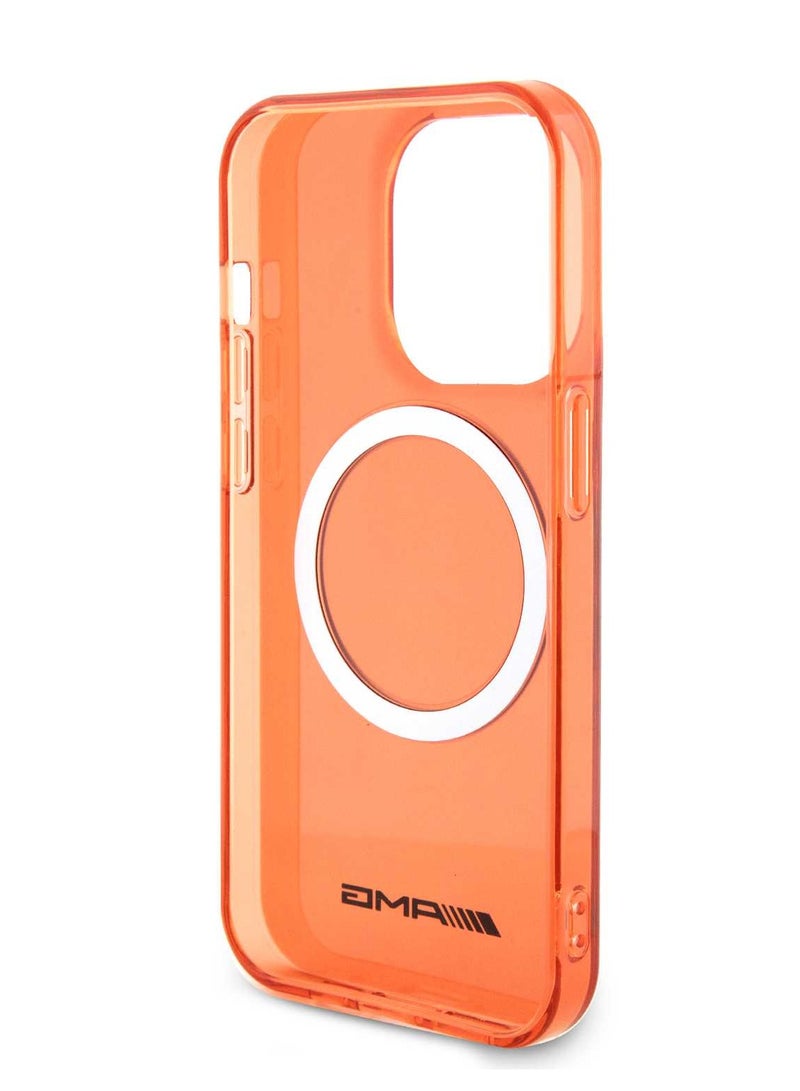 AMG Magsafe Transparent Case for iPhone 15 Pro -Orange - Image 4