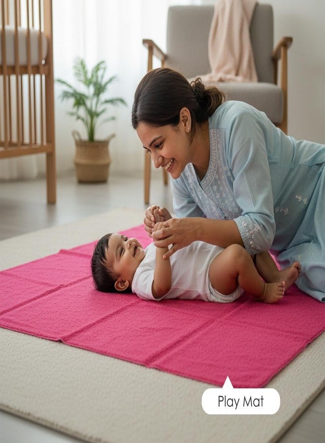 BabyMoo Changeable Dry Sheet I Water-Resistant Bed Protector Sheet I Baby Water Proof Dry Sheet (2, Pink, Olive Green, Small) - Image 4