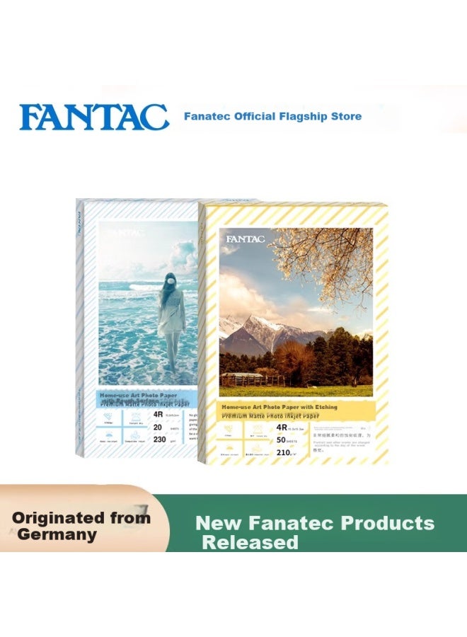 Fantac Etching Illustration Art Paper A3 Hand-Painted Realistic Photo Paper 210G Color Inkjet Printing Photo Paper 20 Sheets Pack 9895-695 - Image 2