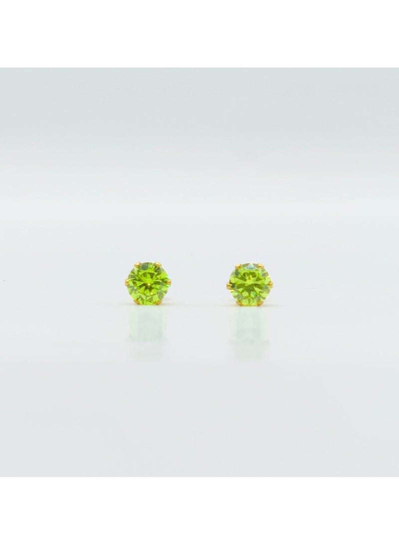 ايرس خاتم ذهبي من حجر الزبرجد لمواليد شهر أغسطس | فولاذ مقاوم للصدأ | مطلي بالذهب عيار 18 قيراطًا - Image 3