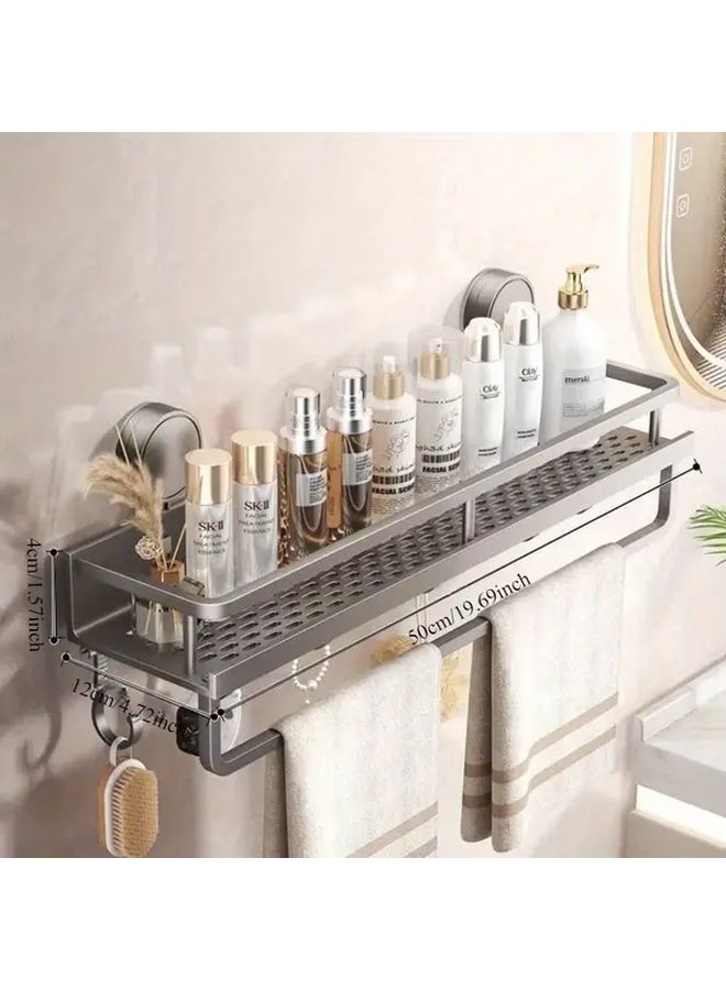 Heavy Duty Rust Resistant Storage Rack Gray Suction Cup No Drilling Required - Image 3