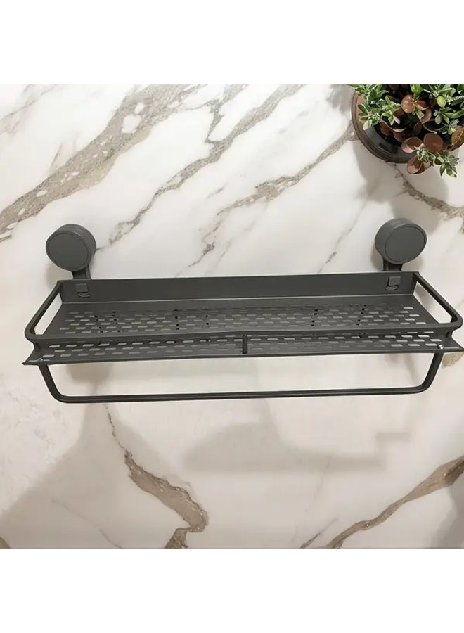 Heavy Duty Rust Resistant Storage Rack Gray Suction Cup No Drilling Required - Image 1