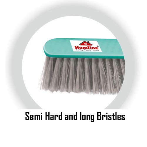 Homfine Carpet Cleaning Handy Brush with Semi Hard Flexible Bristles for Cleaning/Dusting Carpet, Car Seat, Curtains, Mats and Household Upholstery (Aqua Green) - Image 3