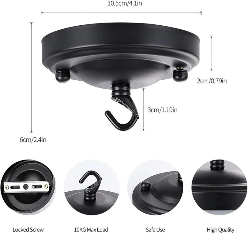 حامل خطاف السقف من الكروم لتثبيت النباتات المعلقة والأضواء والثريا الصناعية - Image 4