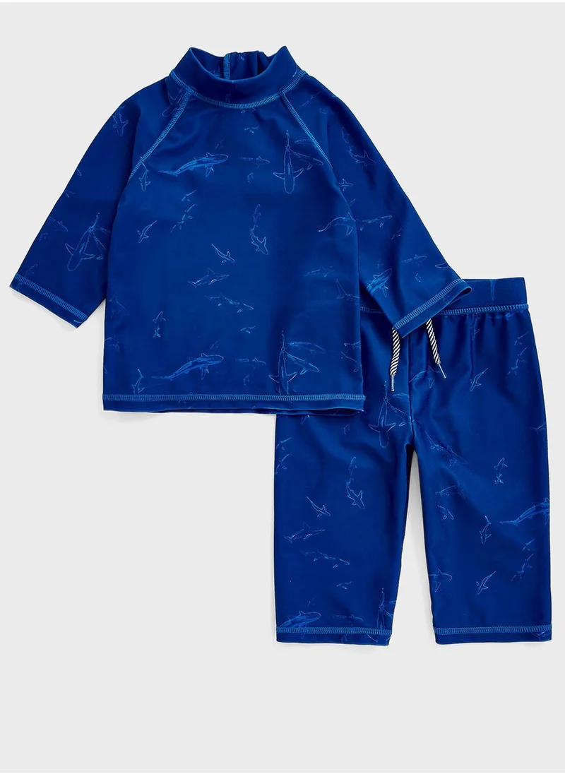 mothercare Kids Aop Print T-Shirt & Shorts Set