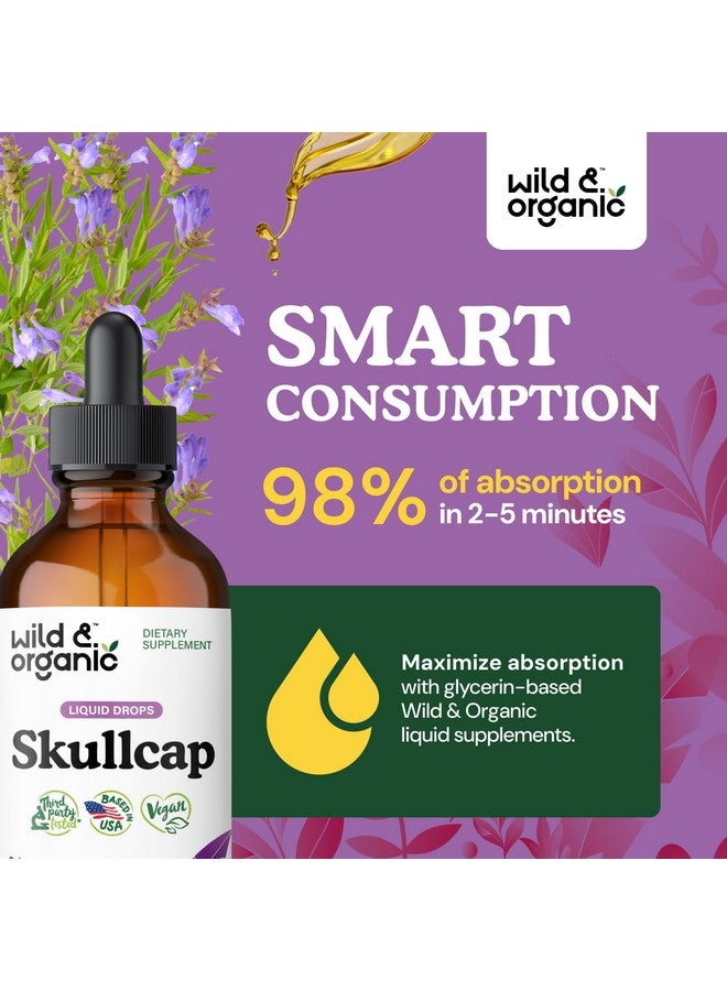 Wild & Organic Skullcap Herb Tincture - Skullcap Supplement for Mood Support - Relaxing Liquid Extract Drops - Vegan, Sugar & Alcohol-Free - 4 fl oz - Image 4