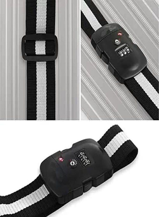 KANAbee TSA Locks Strap Number Lock for Luggage Belt Adjustable Luggage Strap Locks/Combination Password Luggage Locks for Travel (Black) (Pack of 2) - Image 4