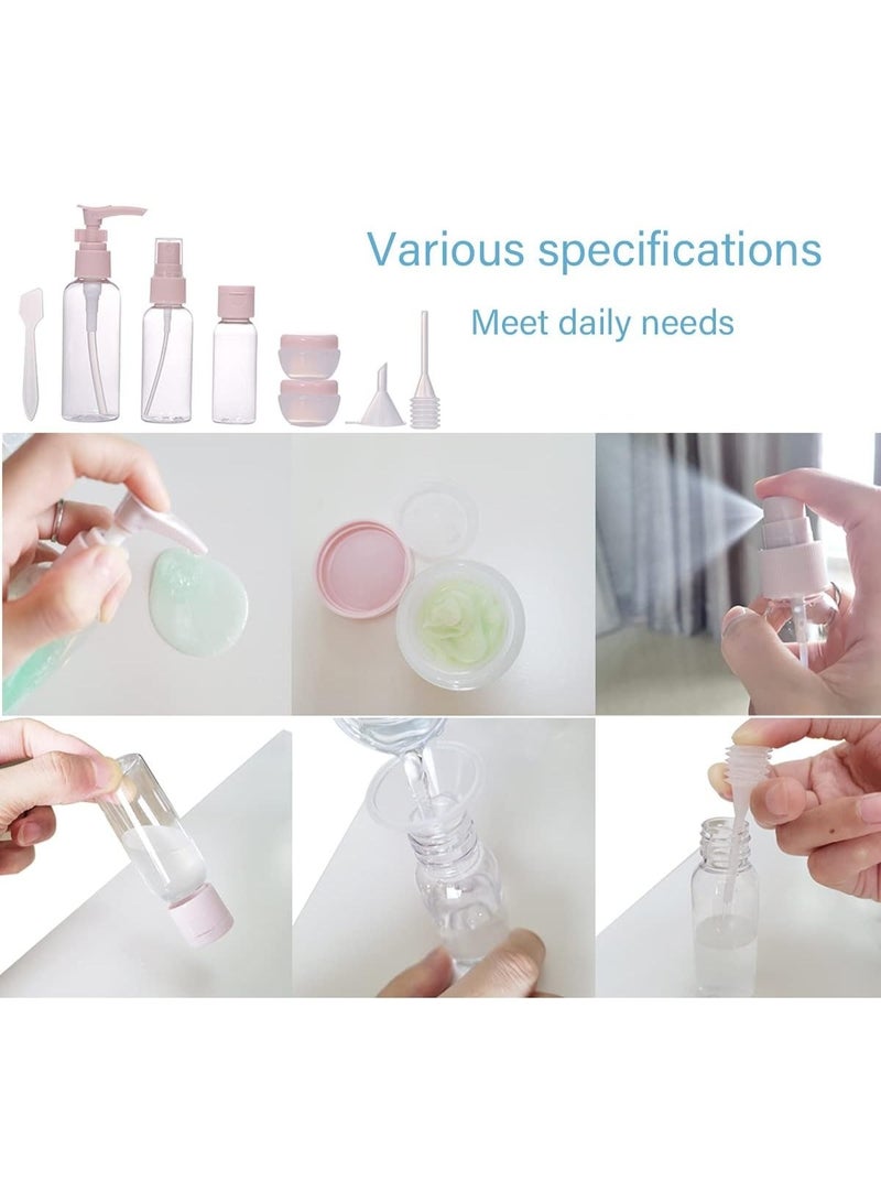 Travel Bottles Set 6 Pack Travel Bottles & Containers,Refillable Small Mini Empty Plastic Pump/Spray/Squeeze Bottles for Cosmetic and Travel Toiletries with Storage Bag - Image 2