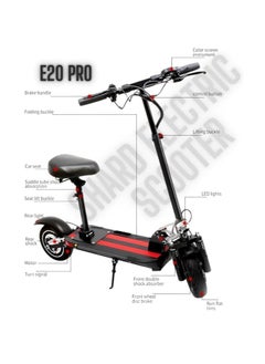 E20 Pro Max Electric Scooter - 75 km/h | 1500W 48V 13Ah | Foldable | Off-Road 10” Tires | Aluminum Body | Free Helmet, Reflective Vest & Safety Lock - pzsku/Z8D7E57B16A9AF649CEFFZ/45/_/1739291922/62fd7efd-447e-438a-94b2-94b0152aaa51