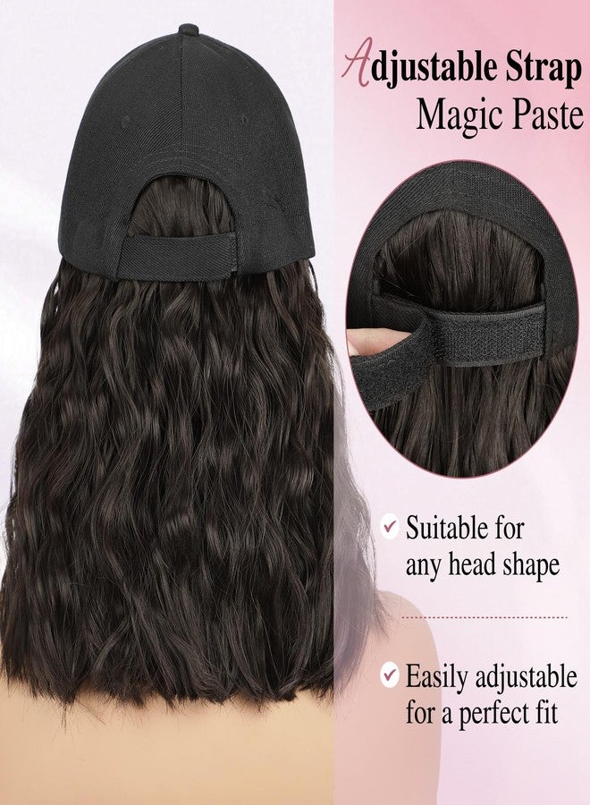 HANYUDIE Hat Wig for Women Wig Cap with Curly Hair Extensions Hat with Hair Wave Adjustable Baseball Hat Wigs - Image 5