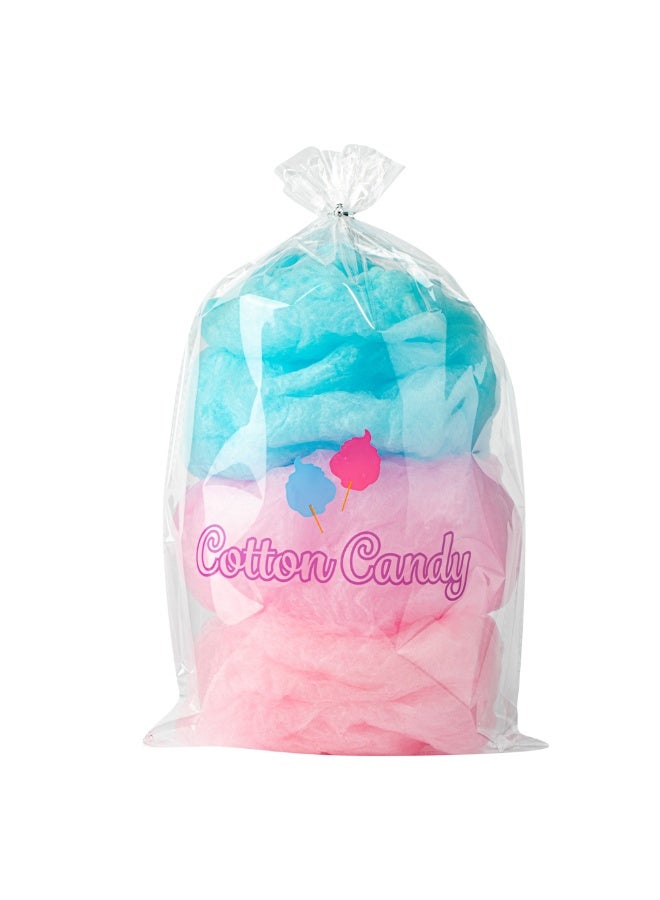Restaurantware Bag Tek 12 x 18 Inch Bags For Cotton Candy, 100 Greaseproof Cotton Candy Bags - Hot & Cold Friendly, Freezable, Clear PE Plastic Cotton Candy Favor Bags, For Favors Or Goodie Bags - Image 2