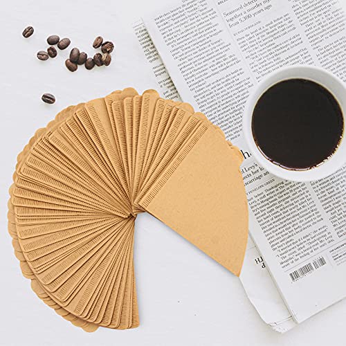 Dingkei Coffee Filter, Cone Coffee Filters 2, Pour Over Coffee Filter for v60 Coffee Dripper and Drip Coffee Maker, 1-4 Cup, 100 Count, Disposable Natural Unbleached Size 02 Coffee Filters - Image 5